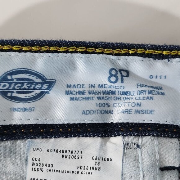 2/$30 Dickies 5 Pocket Relaxed Fit Jeans Size 8P - Picture 4 of 8